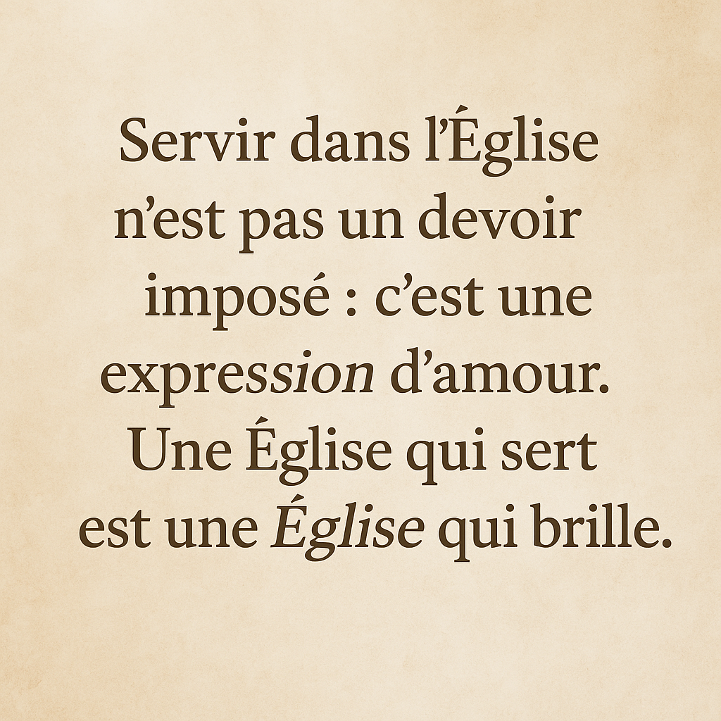 Servir dans l'Église